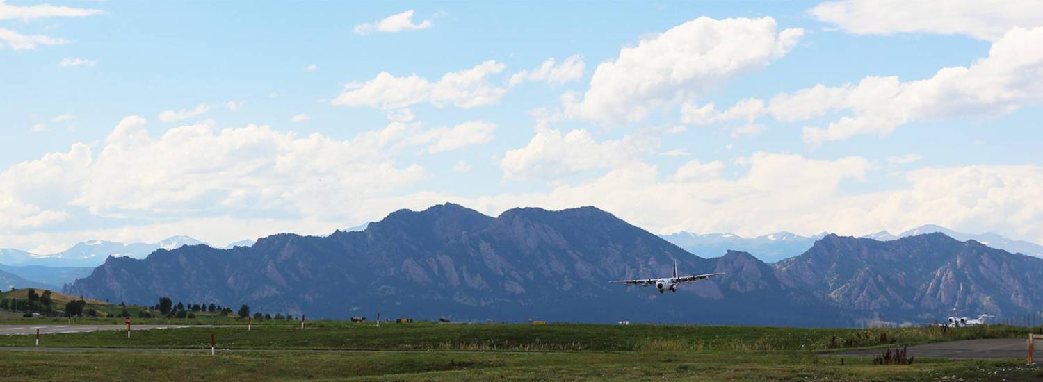 C130 Landing at the Rocky Mountain Regional Airport. 