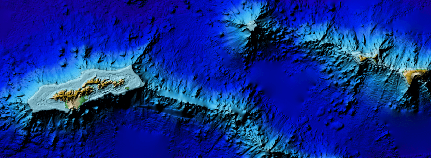 Digital elevation map of American Samoa