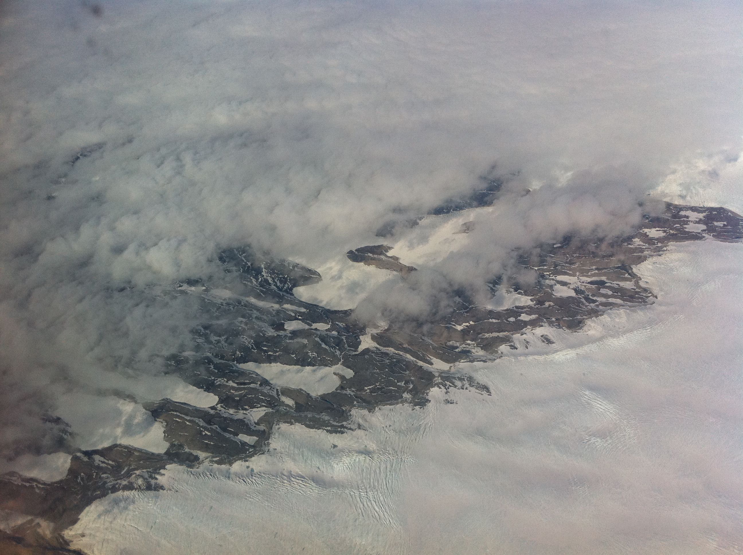 Clouds over the western edge of the Greenland Ice