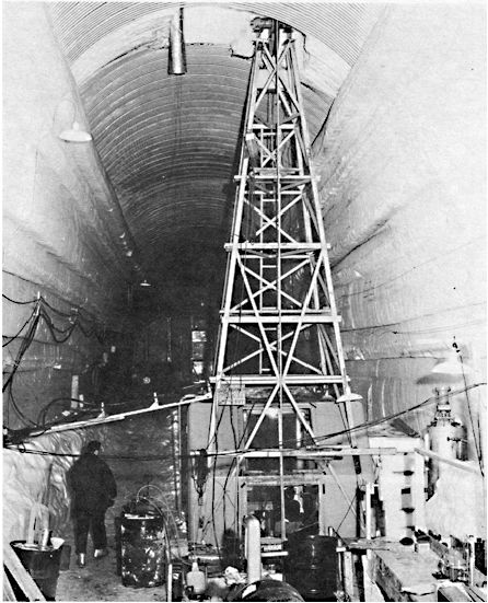 A thermal drill used to drill through the Greenland ice sheet at Camp Century.