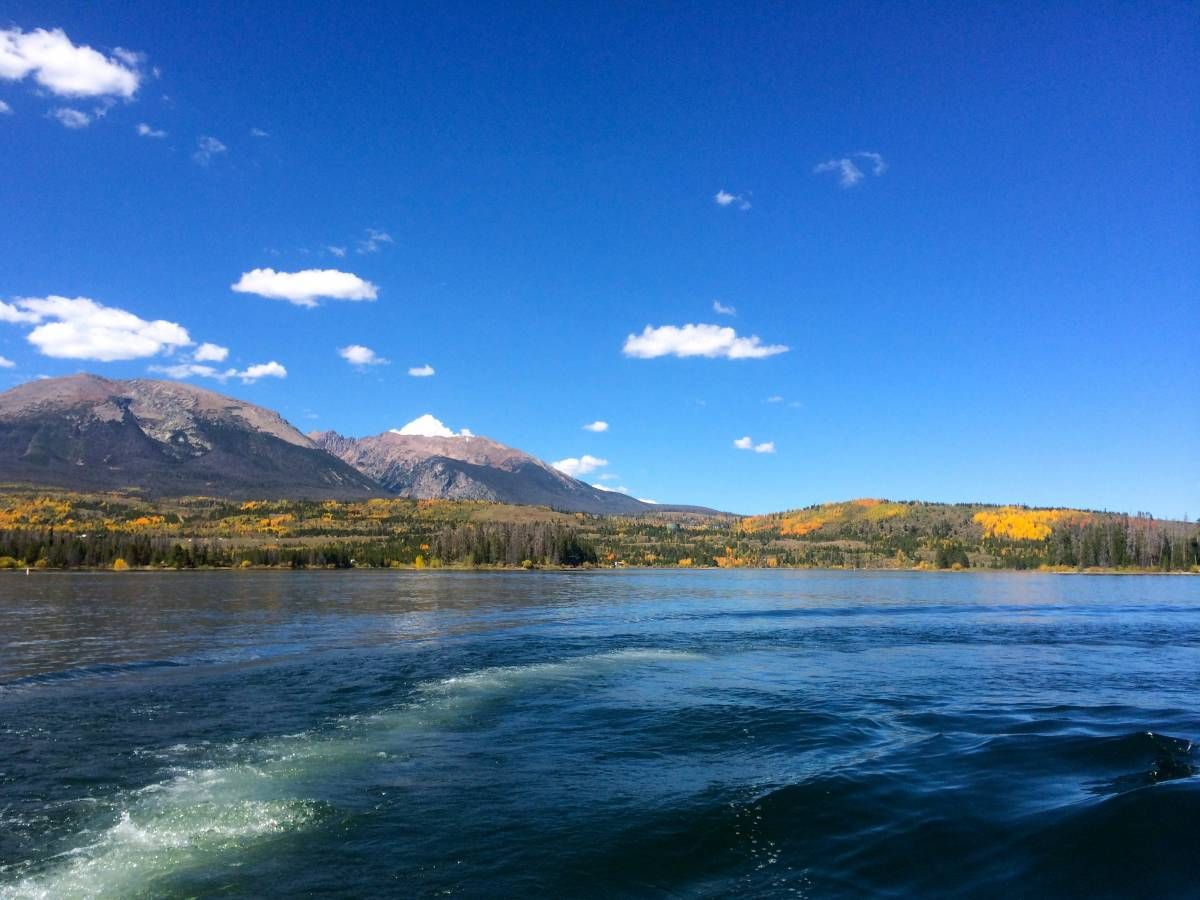 Lake Dillon in the fall.