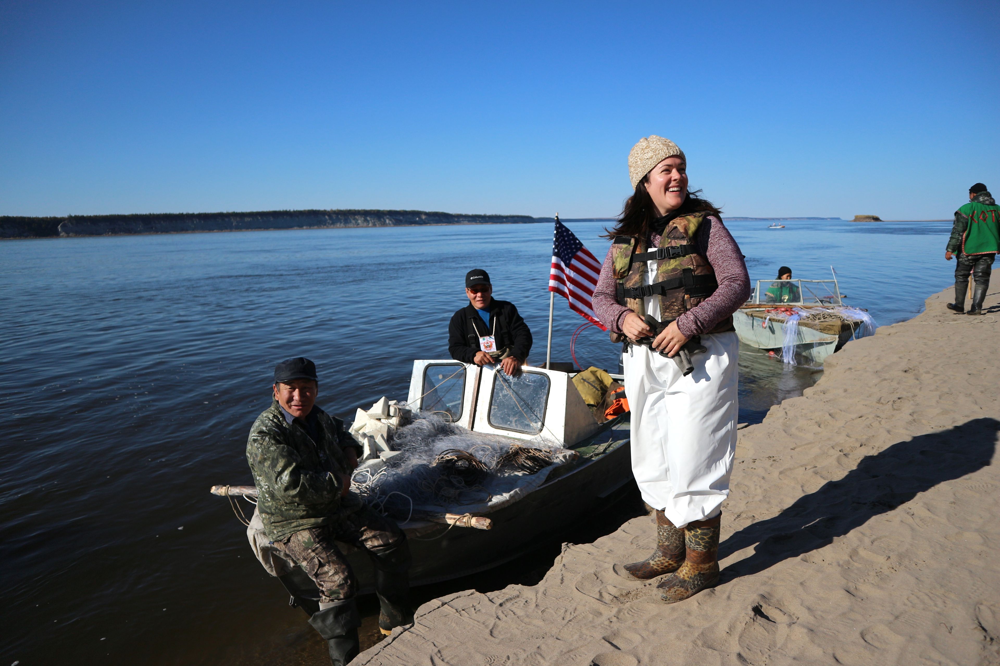 Colleen Strawhacker works with Indigenous fisherman on the Lena River.