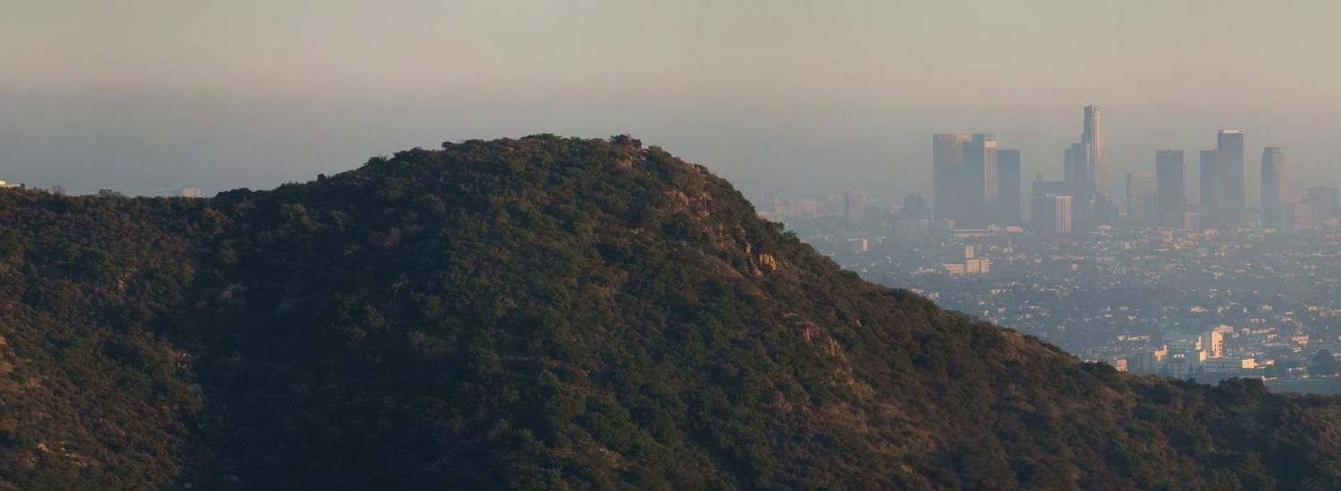 Los Angeles, Griffith Observatory and air pollution.