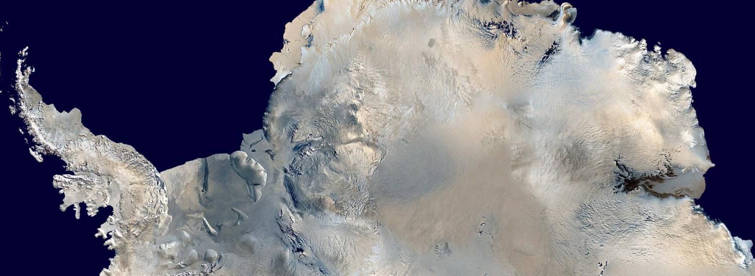 Arial view of Antarctica. 