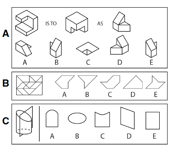 Examples From Spatial Skills Tests