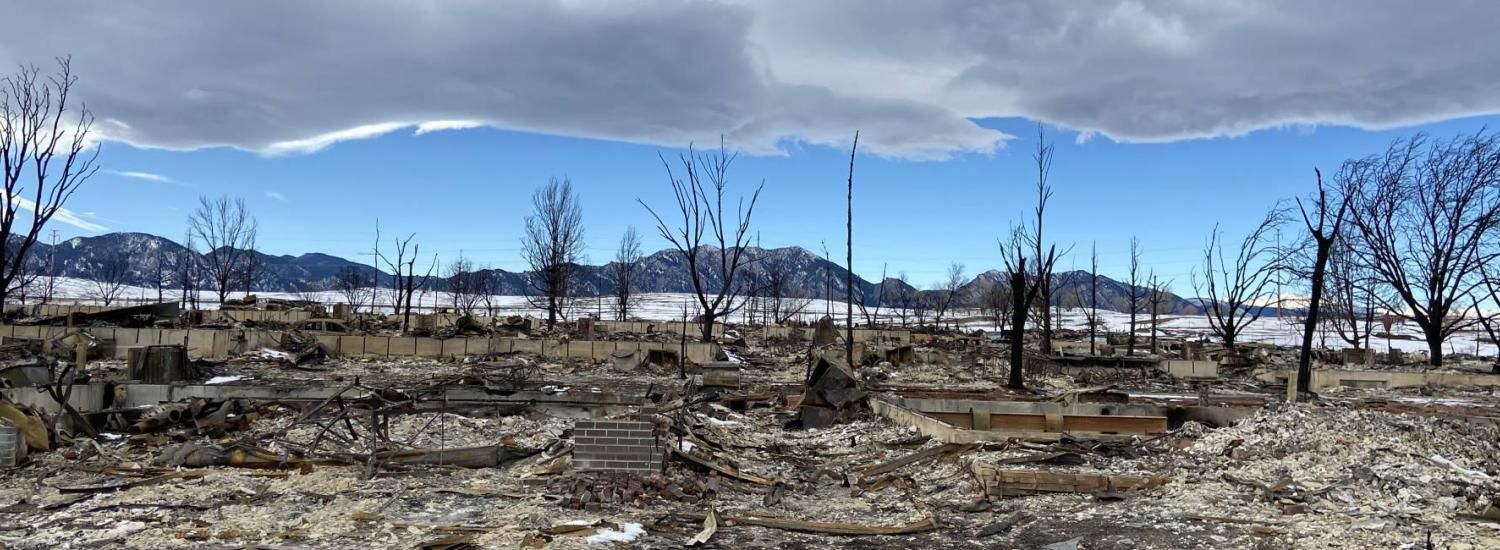 an empty housing plot in Superior burned to the ground