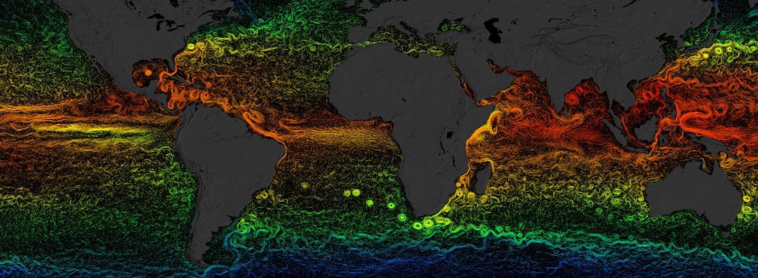 visualization of global sea surface currents and temperature