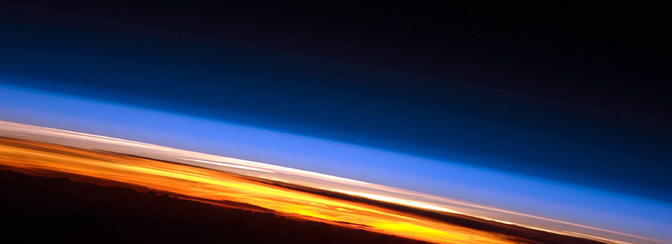 Sunset in space