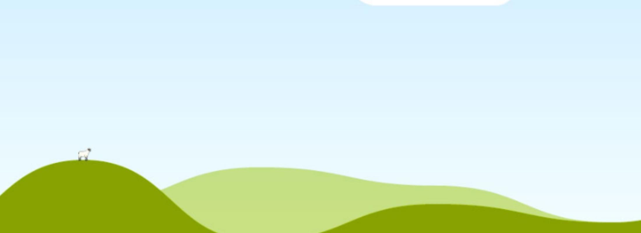 Banner image of a drawn landscapes with green hills and blue skies.