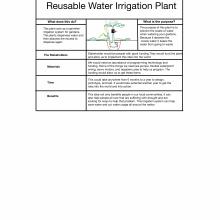 Water Saving Irrigation Plant