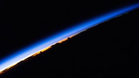 NASA space shot of the horizon from space