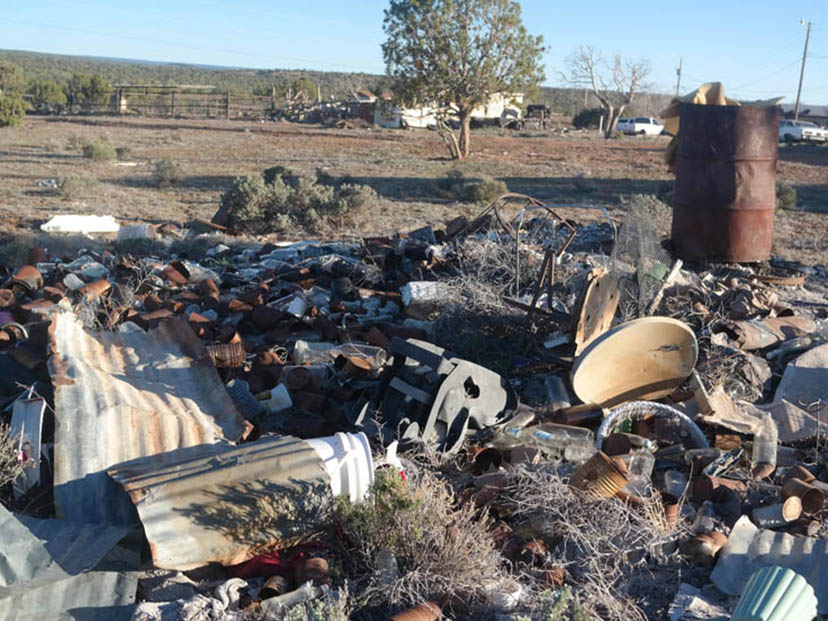 Trash pile near Del Muerto AZ, only 30 yards from a home. 