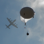 Airplane and weatherballoon
