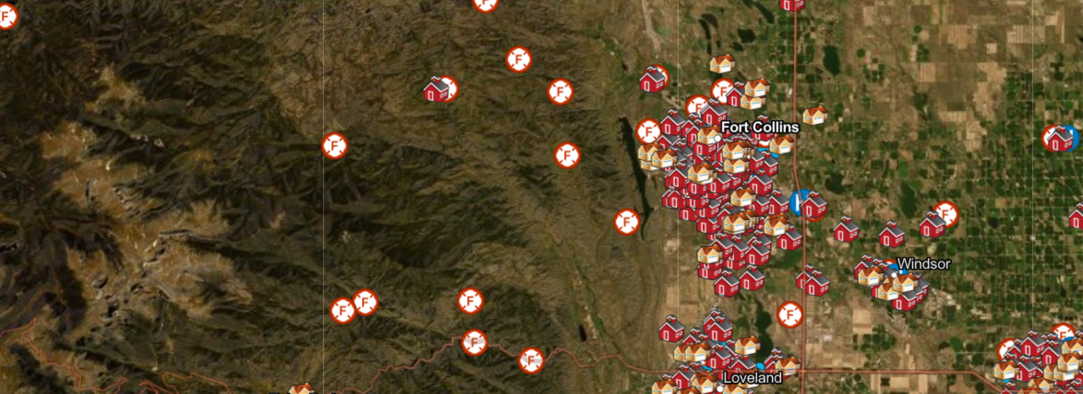 ESRI GIS map of fire hazards in colorado