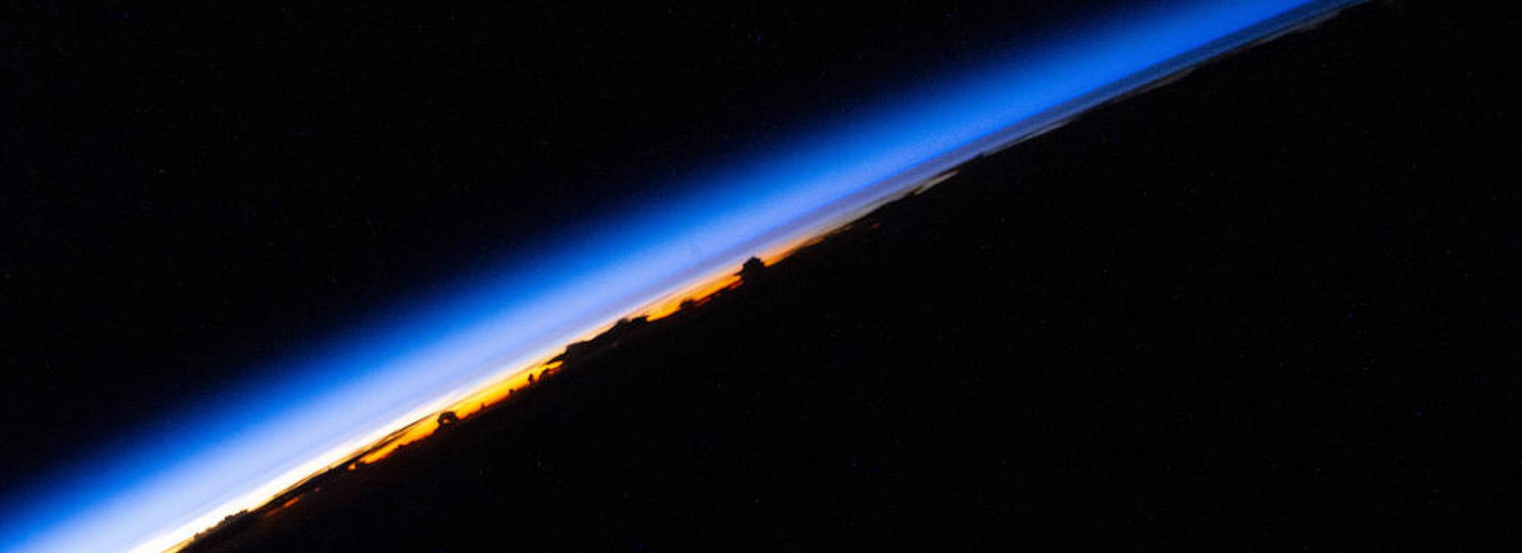 NASA space shot of the horizon from space
