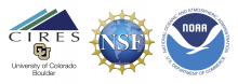 CIRES, CU Boulder, NSF, and NOAA logos